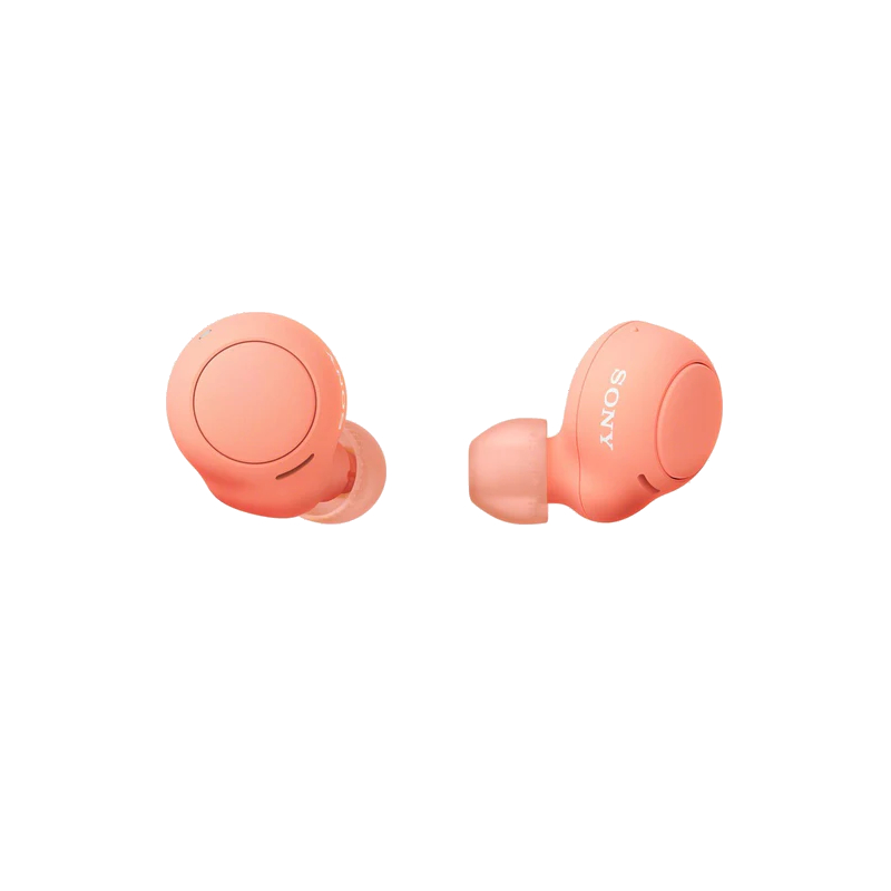Orange earbuds