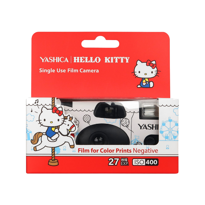 YASHICA Single Use Film Camera (Hello Kitty Playground) box