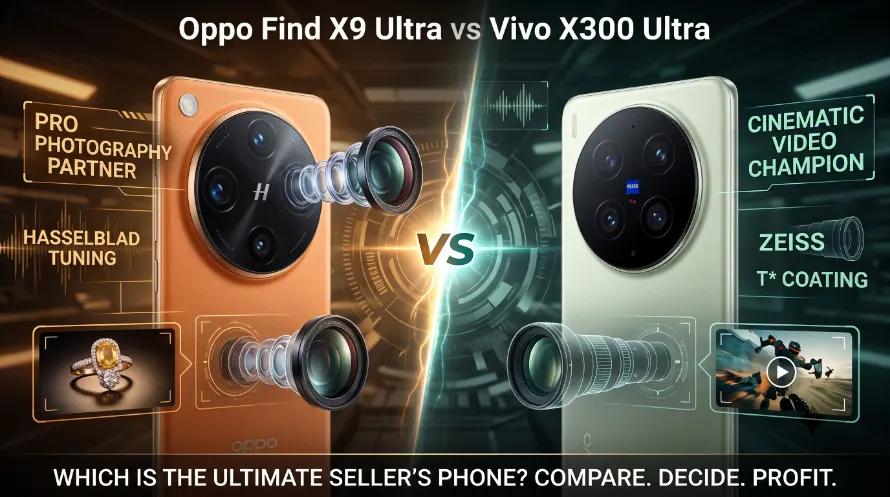 Specification comparison of the Oppo Find X9 Ultra and Vivo X300 Ultra